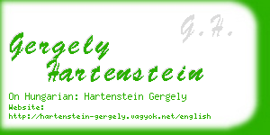 gergely hartenstein business card